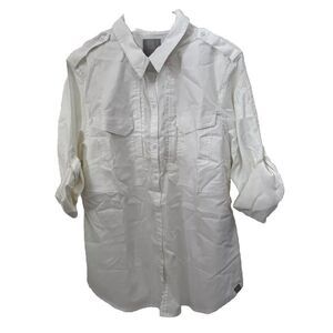 5.11 Tactical Women’s Twill PDU Blouse Long Sleeve Shirt 62377 White XL Work